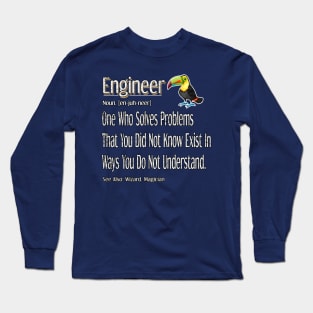 Funny Engineer Definition Awesome Engineering Gift For Bird Lovers Long Sleeve T-Shirt